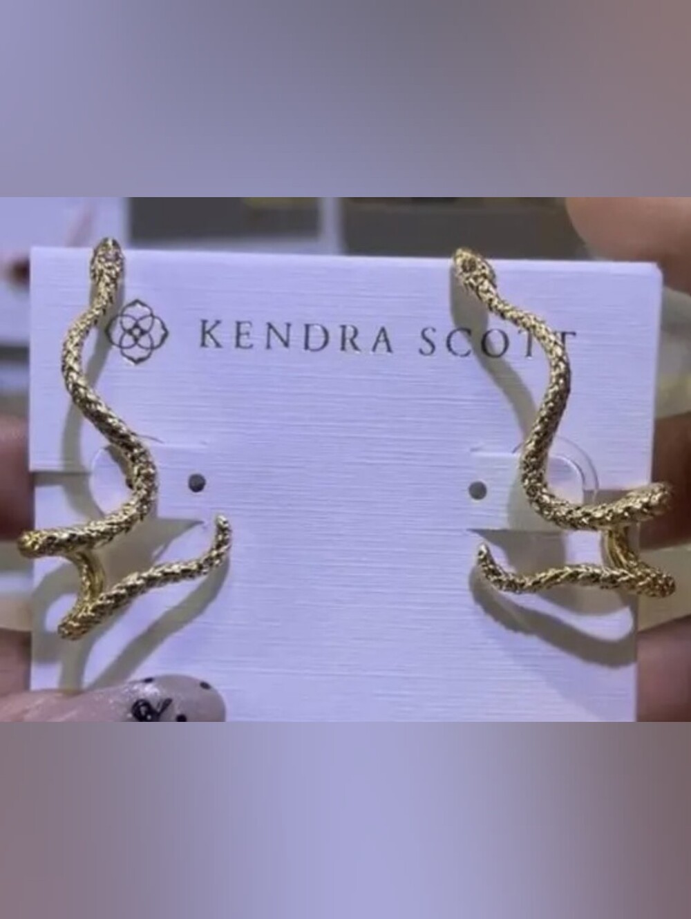 Kendra Scott Gold Sculpted Serpentine Drop Earrings